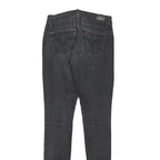 LEVI'S 524 Womens Jeans Black Slim Skinny Denim Medium W26 L30 Stretch Zip