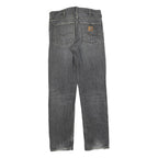 CARHARTT Mens Jeans Grey Regular Straight Denim Medium W30 L34 Durable Workwear