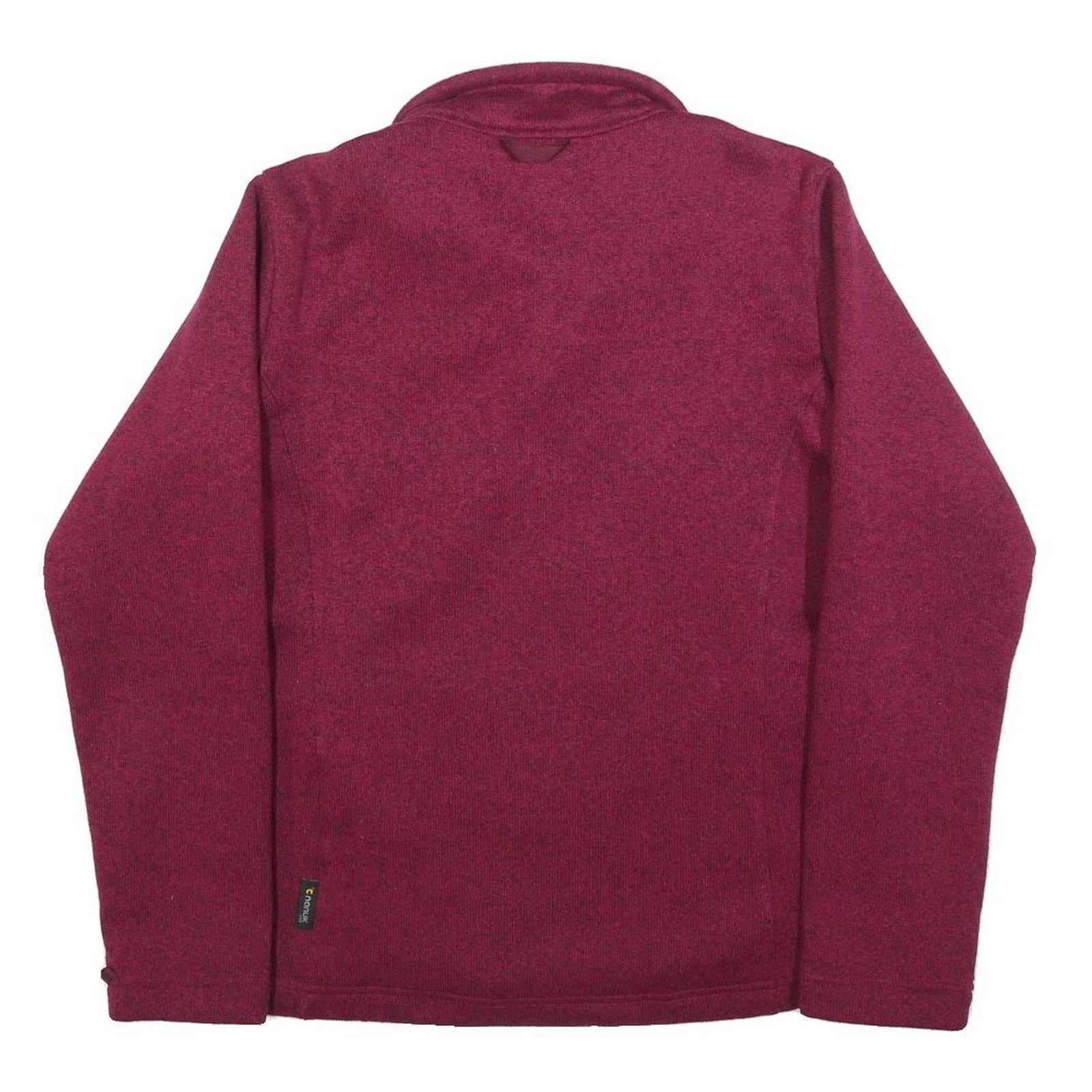 JACK WOLFSKIN Womens Red Quilt Front Jacket UK 12 Polyester Blend Zip Outdoor