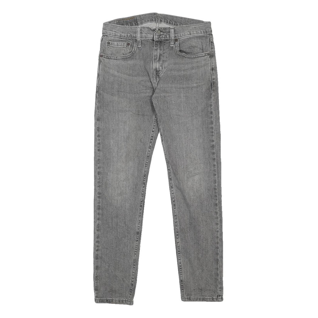 LEVI'S 512 Mens Jeans Grey Slim Skinny Denim Medium W28 L30 Zip Cotton Blend