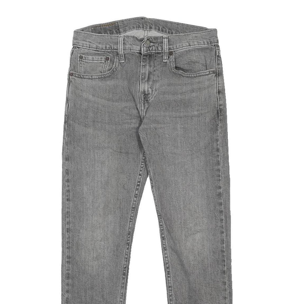LEVI'S 512 Mens Jeans Grey Slim Skinny Denim Medium W28 L30 Zip Cotton Blend