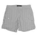 CALVIN KLEIN JEANS Womens Shorts Grey Casual L W32 Button Pocket Checked Cotton