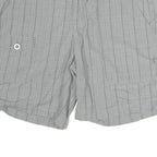 CALVIN KLEIN JEANS Womens Shorts Grey Casual L W32 Button Pocket Checked Cotton