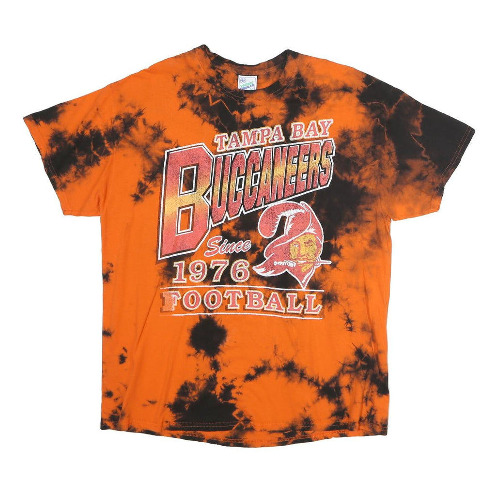 VINTAGE TURBLAR Mens Orange & Black Tie Dye Tampa Bay Buccaneers Football