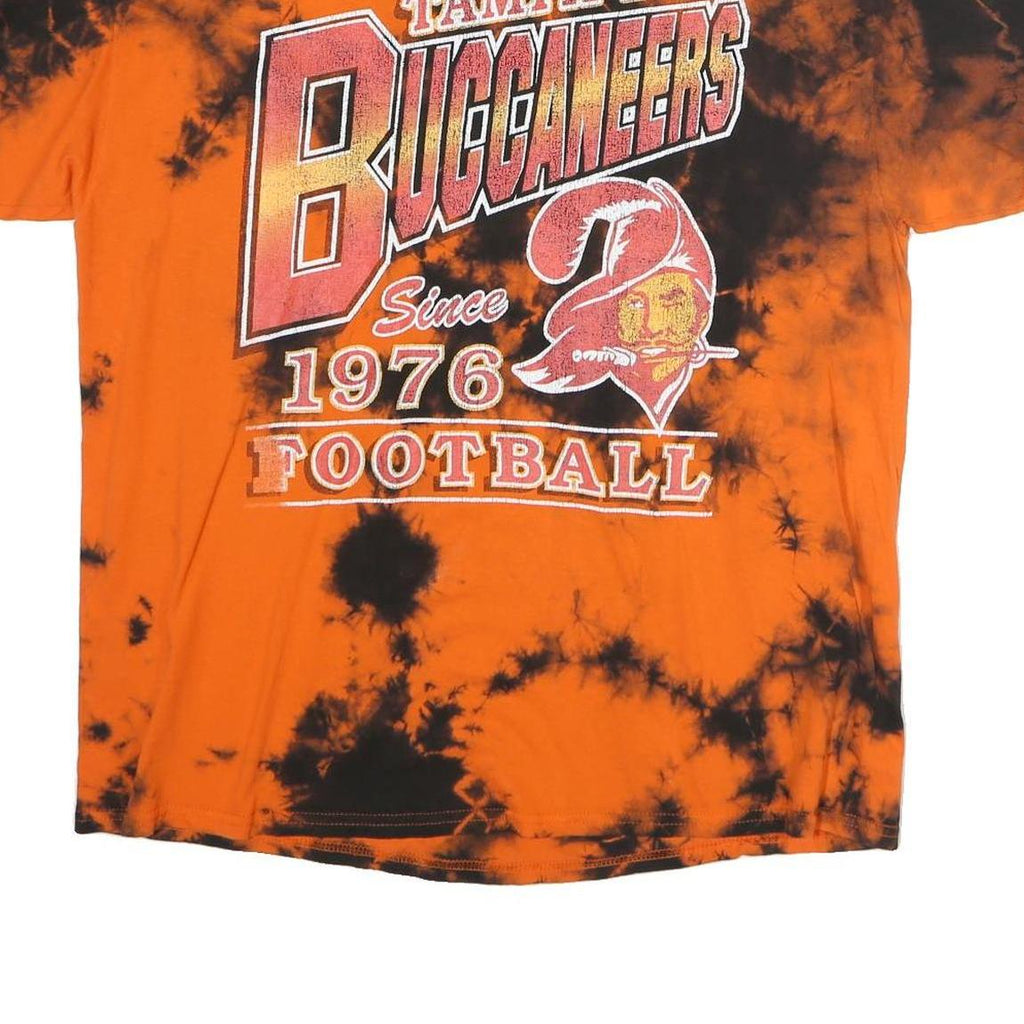 VINTAGE TURBLAR Mens Orange & Black Tie Dye Tampa Bay Buccaneers Football