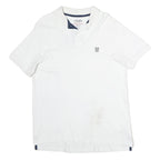 CHAPS Mens White Short Sleeve Plain Polo Shirt M Classic Cotton Casual