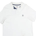 CHAPS Mens White Short Sleeve Plain Polo Shirt M Classic Cotton Casual