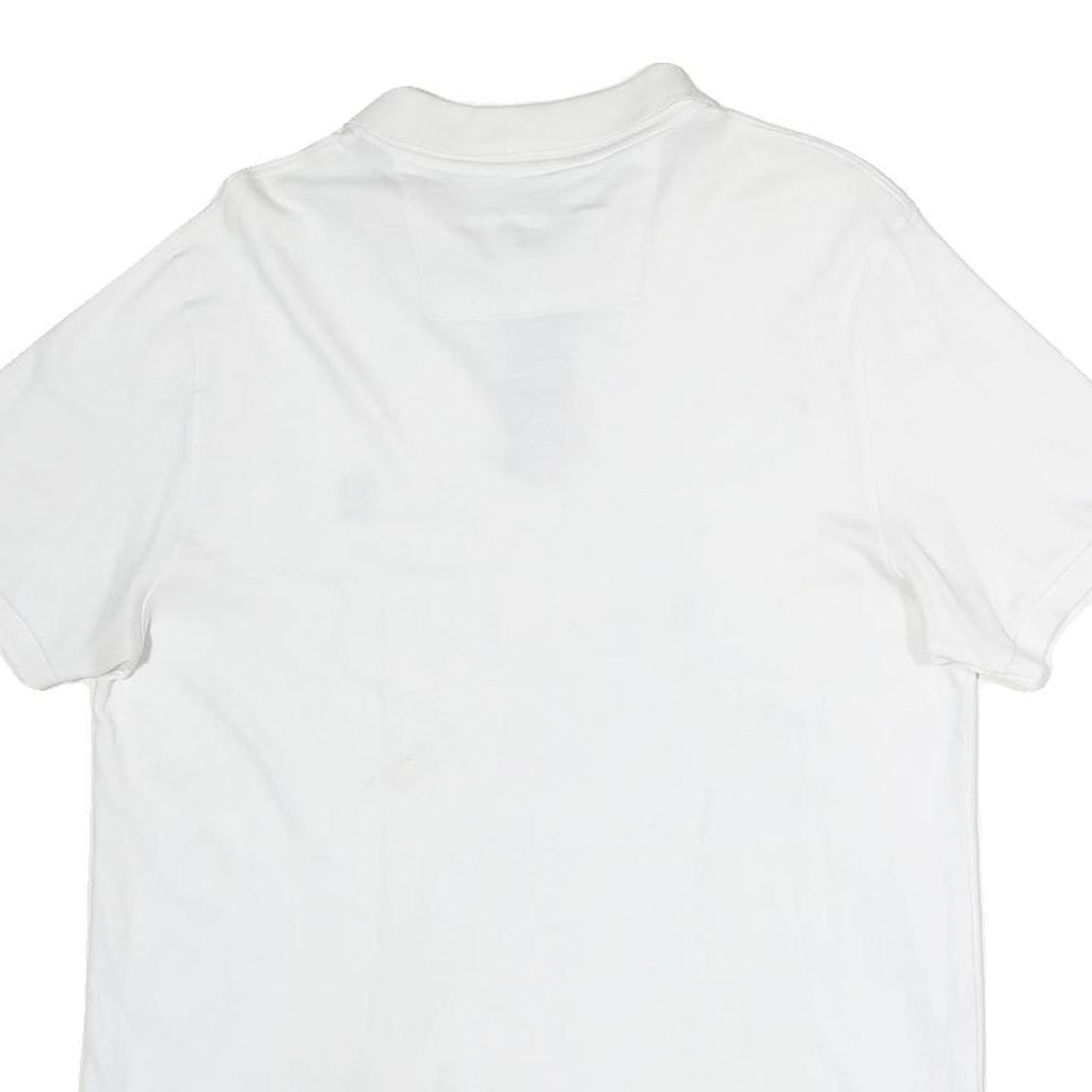 CHAPS Mens White Short Sleeve Plain Polo Shirt M Classic Cotton Casual