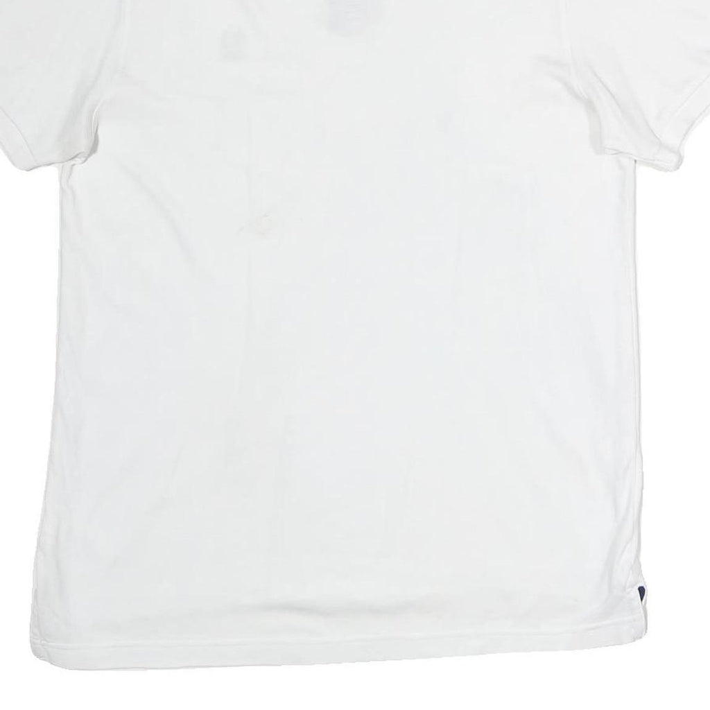 CHAPS Mens White Short Sleeve Plain Polo Shirt M Classic Cotton Casual