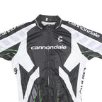CANNONDALE Mens Black & White Factory Racing Cycling Jersey L Short Sleeve Full