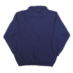 Womens Navy Collegiate Sports Cotton Blend Crew Neck Sweatshirt L Casual