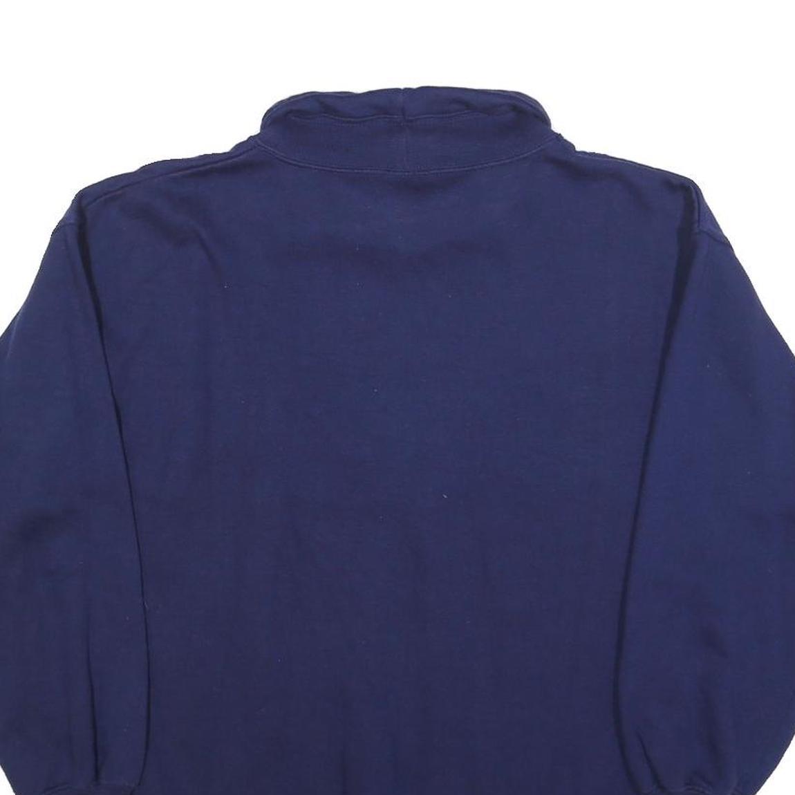 Womens Navy Collegiate Sports Cotton Blend Crew Neck Sweatshirt L Casual