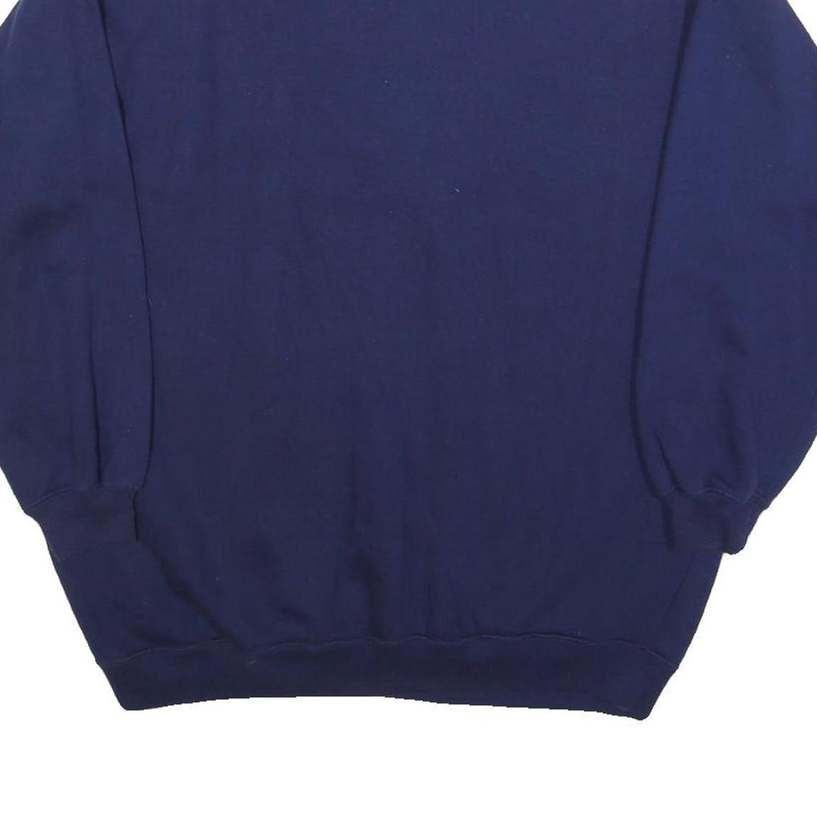 Womens Navy Collegiate Sports Cotton Blend Crew Neck Sweatshirt L Casual