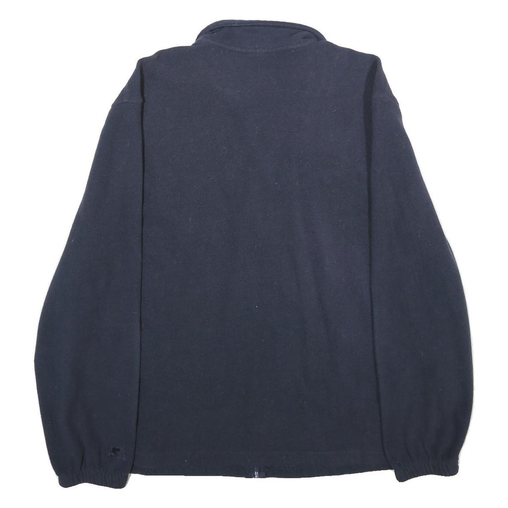 STARTER Mens Navy Blue Jacket XL Polyester Plain Zip Casual Outerwear