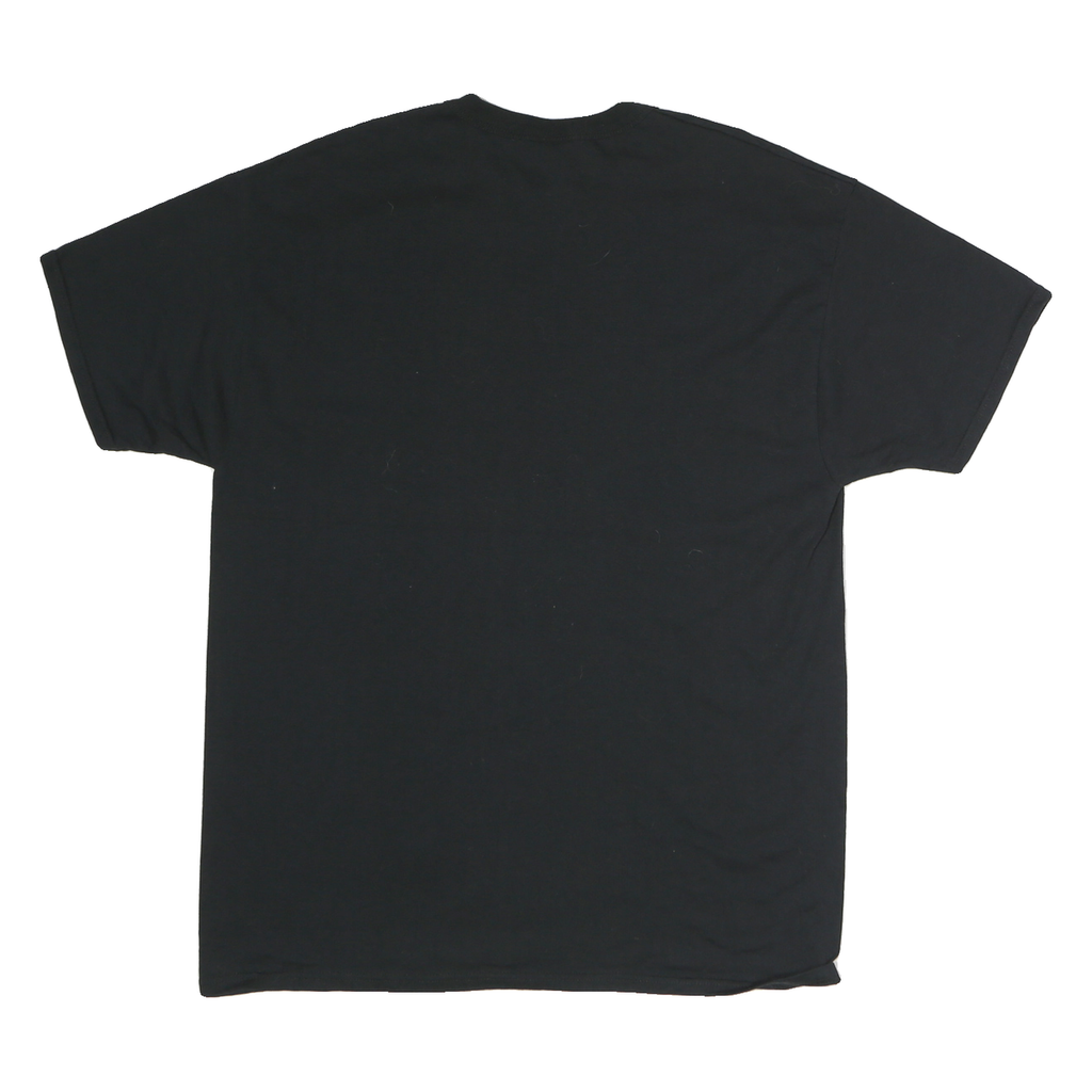 RUSSELL ATHLETIC Mens Black Noblesville East Football Graphic T-Shirt L Short