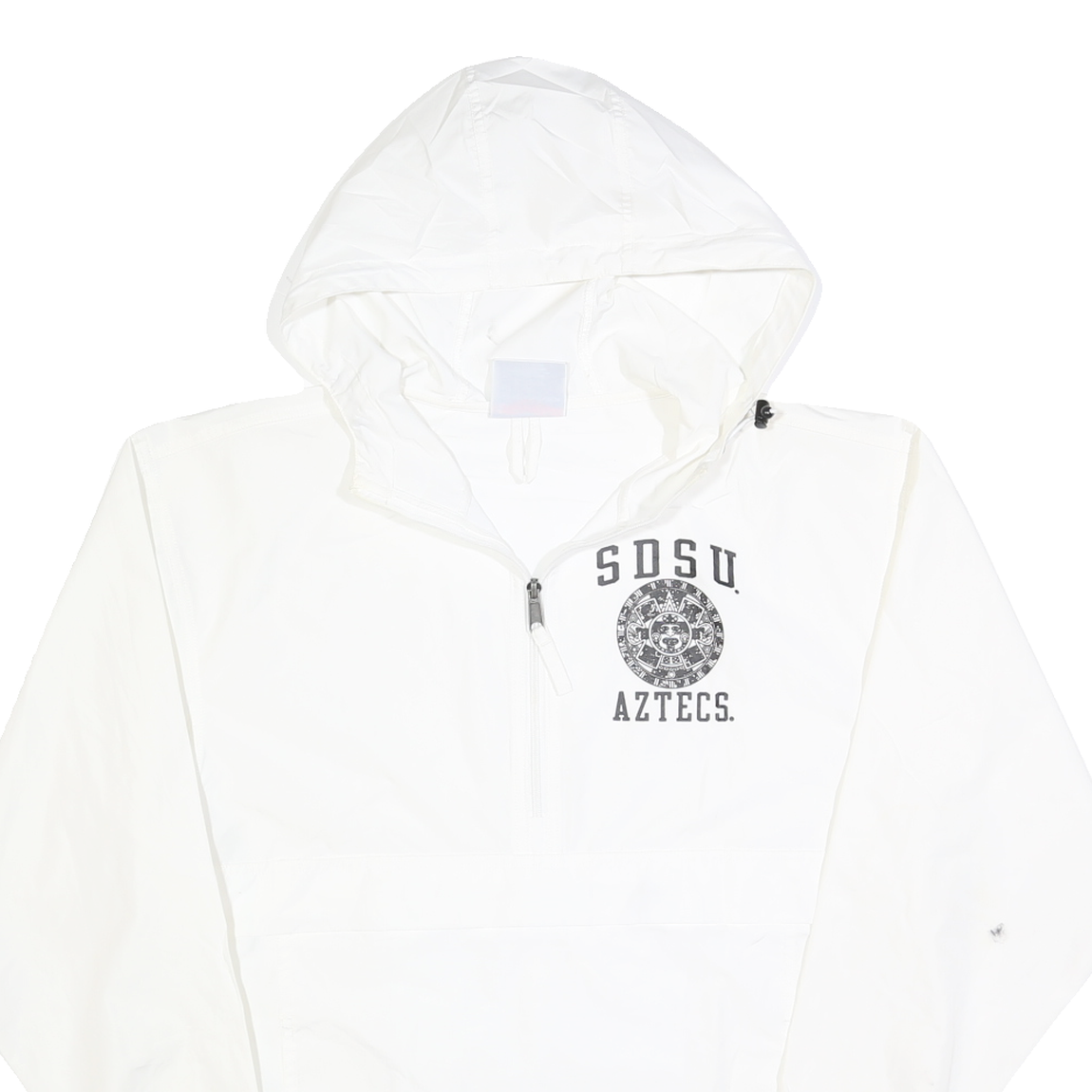 CHAMPION Mens White Sdsu Aztecs Hoodie Jacket S Polyester Plain Zip Hooded