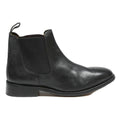Womens Black Leather Chelsea Boots UK 7 Slip On Elastic Panel Classic Design