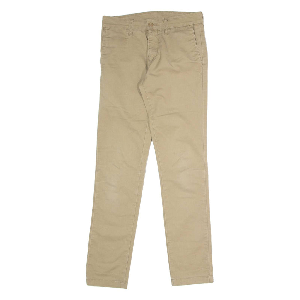 CARHARTT Sid Mens Twill Trousers Beige Regular Tapered W28 L32