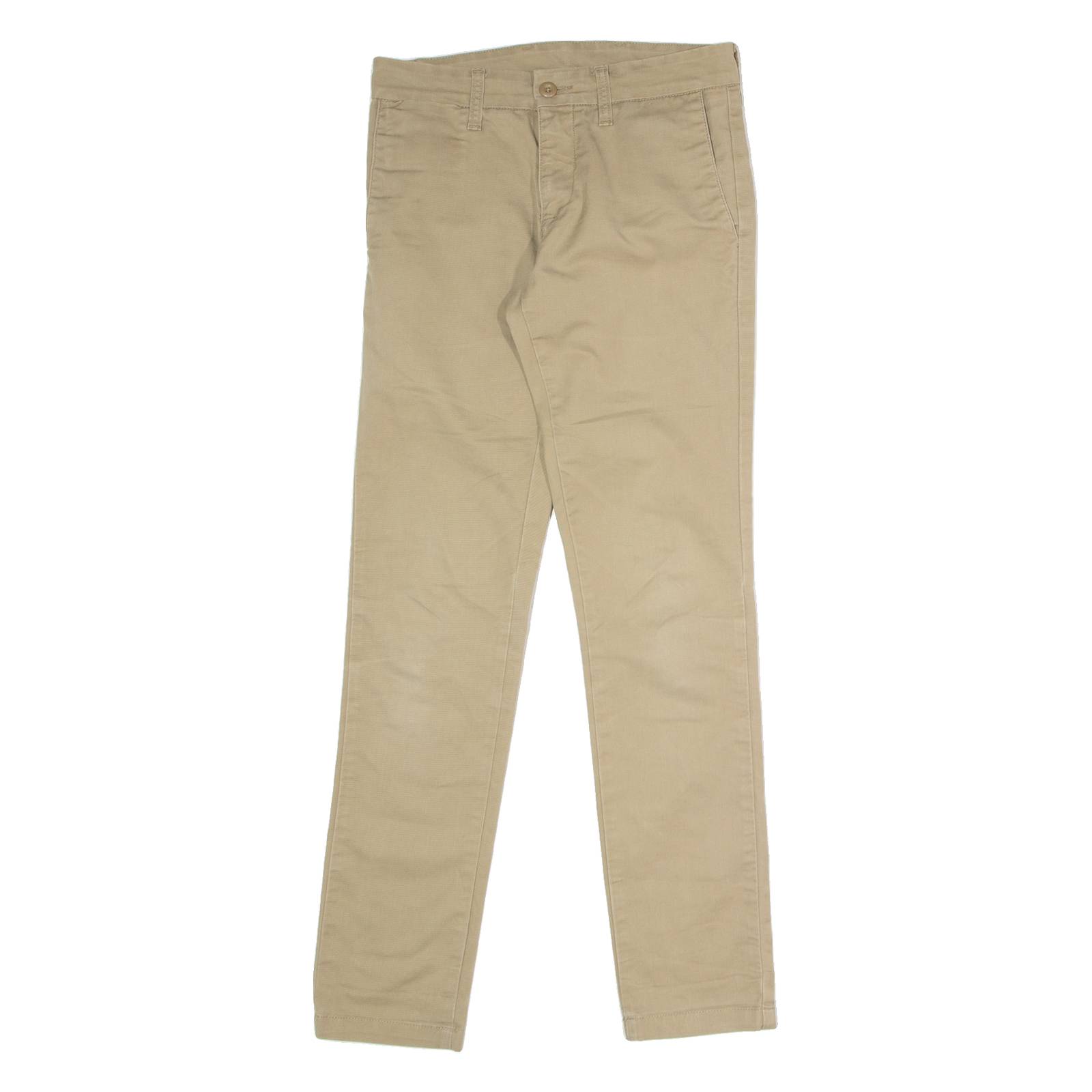 CARHARTT Sid Mens Twill Trousers Beige Regular Tapered W28 L32