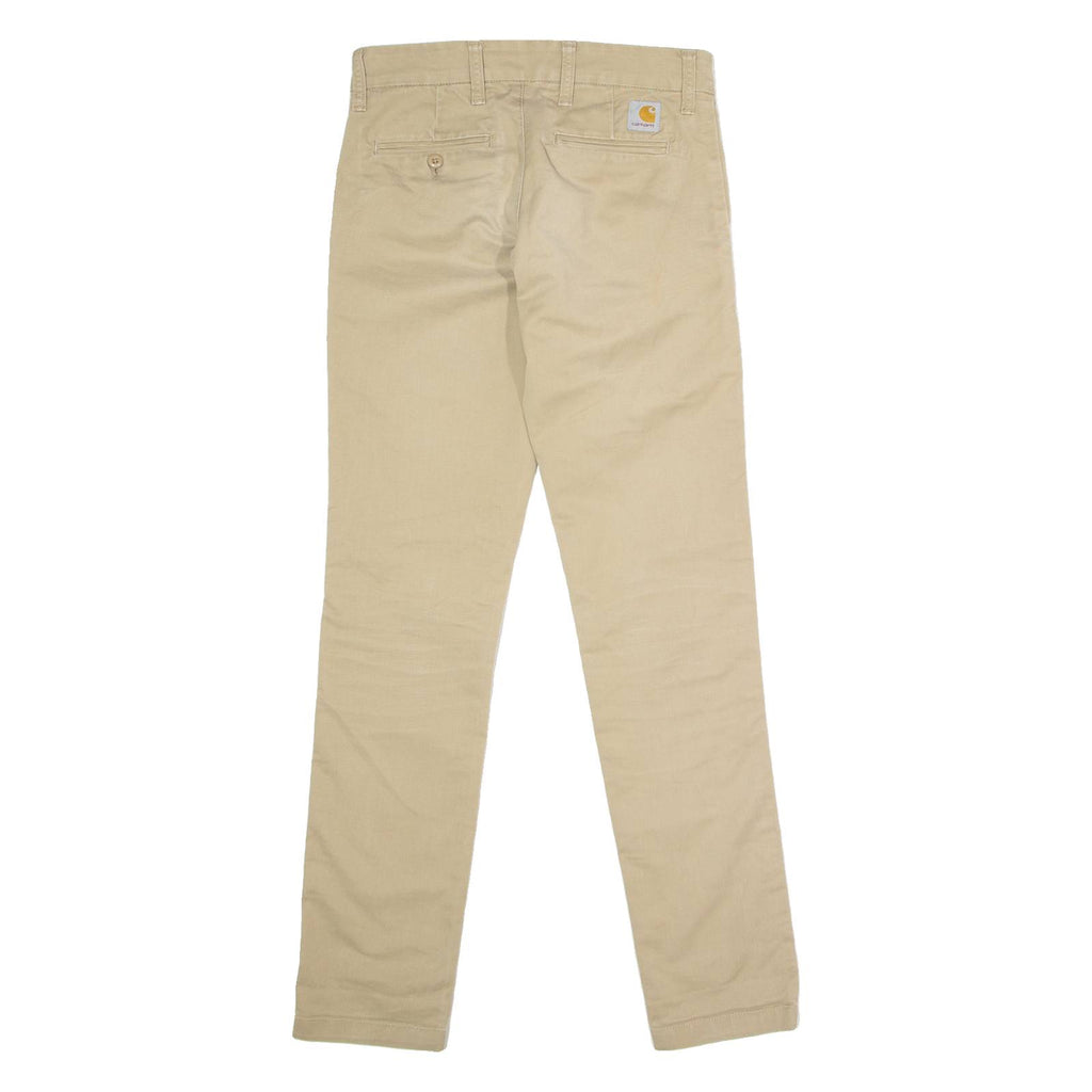 CARHARTT Sid Mens Twill Trousers Beige Regular Tapered W28 L32