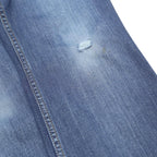 CARHARTT Womens Slim Fit Blue Denim Jeans Bootcut W32 L29 Distressed Finish