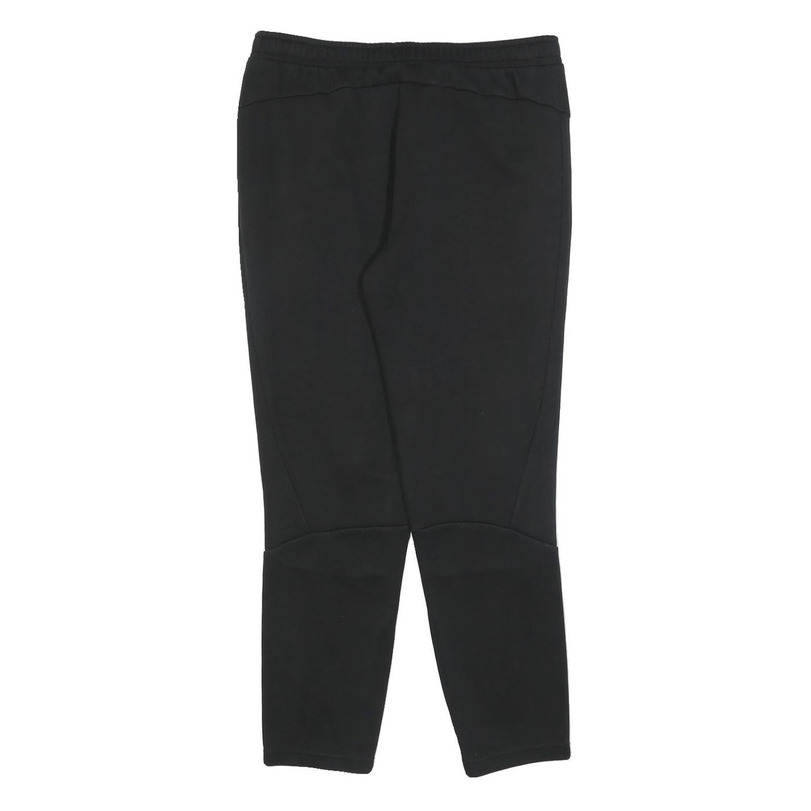 PUMA Boys Joggers Black & Gold Slim Tapered L W30 L28 Sportswear Casual