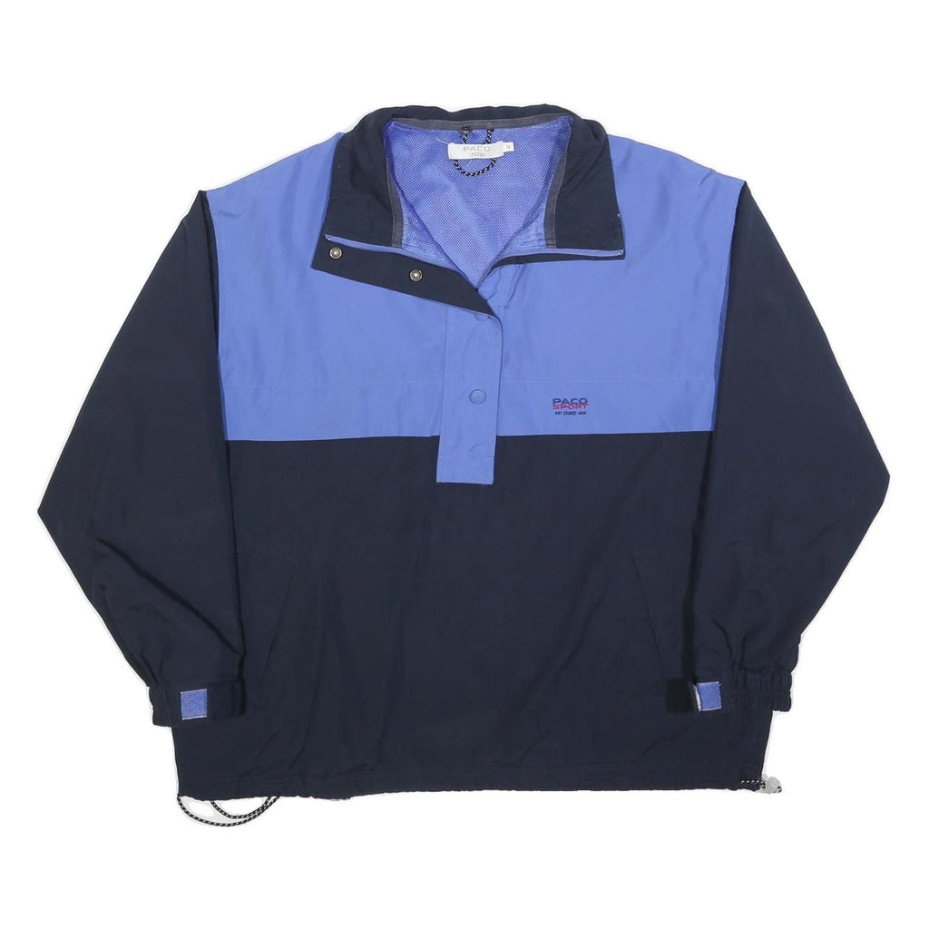 PACO Womens Blue & Navy Zip Jacket M Polyester Blend Colourblock Casual