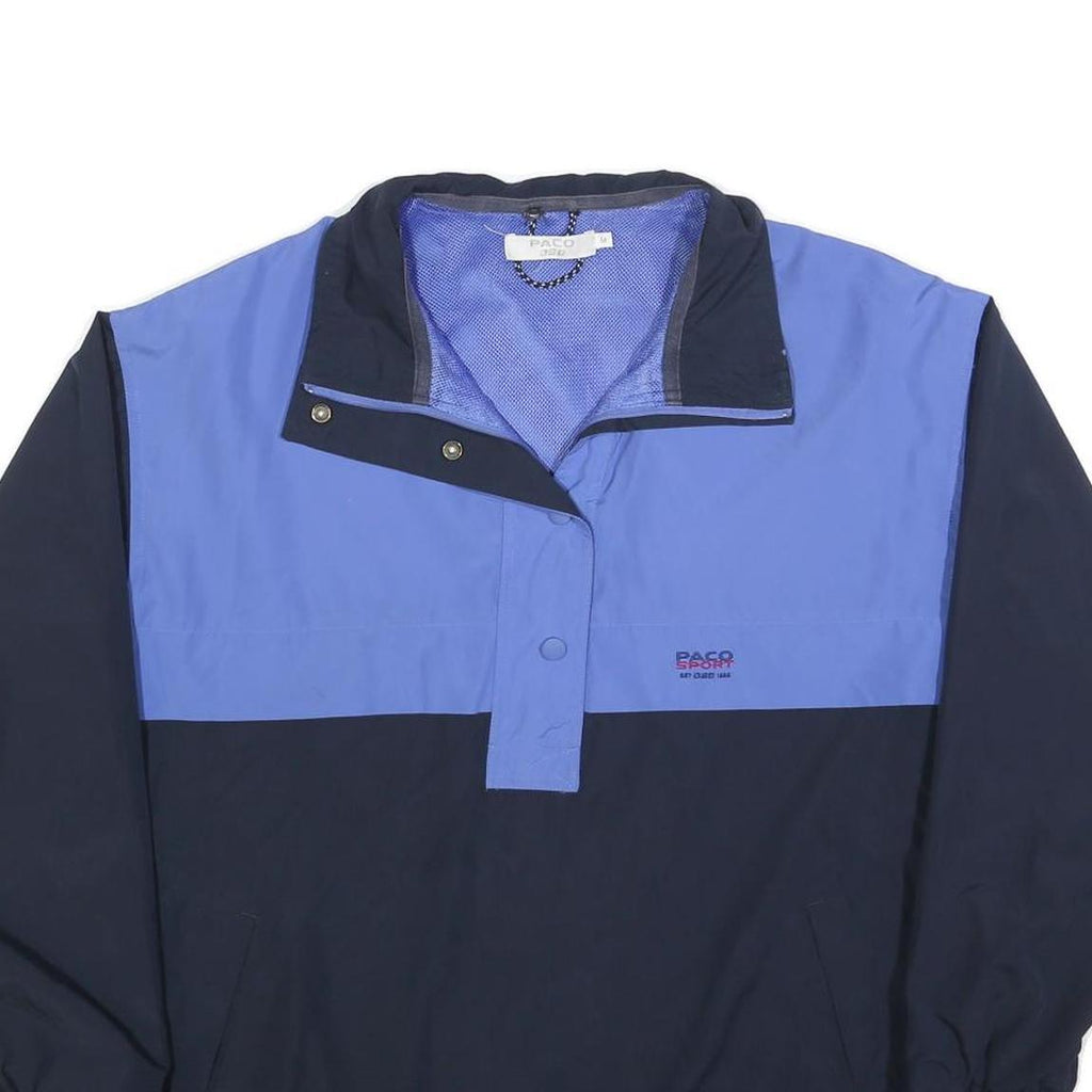 PACO Womens Blue & Navy Zip Jacket M Polyester Blend Colourblock Casual