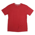 Mens Red Plain T-Shirt L Short Sleeve Crew Neck Cotton Casual Basic