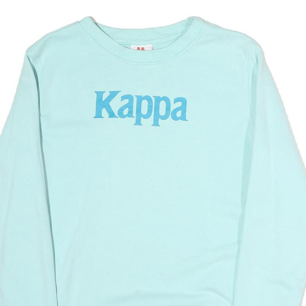KAPPA Mens Blue Crew Neck M Cotton Logo Print Sweatshirt Long Sleeve Pullover