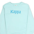 KAPPA Mens Blue Crew Neck M Cotton Logo Print Sweatshirt Long Sleeve Pullover