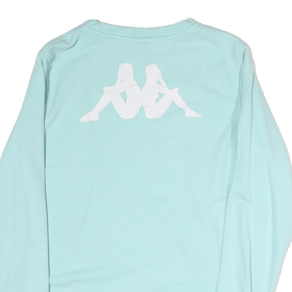 KAPPA Mens Blue Crew Neck M Cotton Logo Print Sweatshirt Long Sleeve Pullover