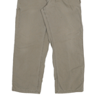 CARHARTT Mens Relaxed Jeans Beige Cotton Blend W32 L27 Workwear Durable Zip Fly