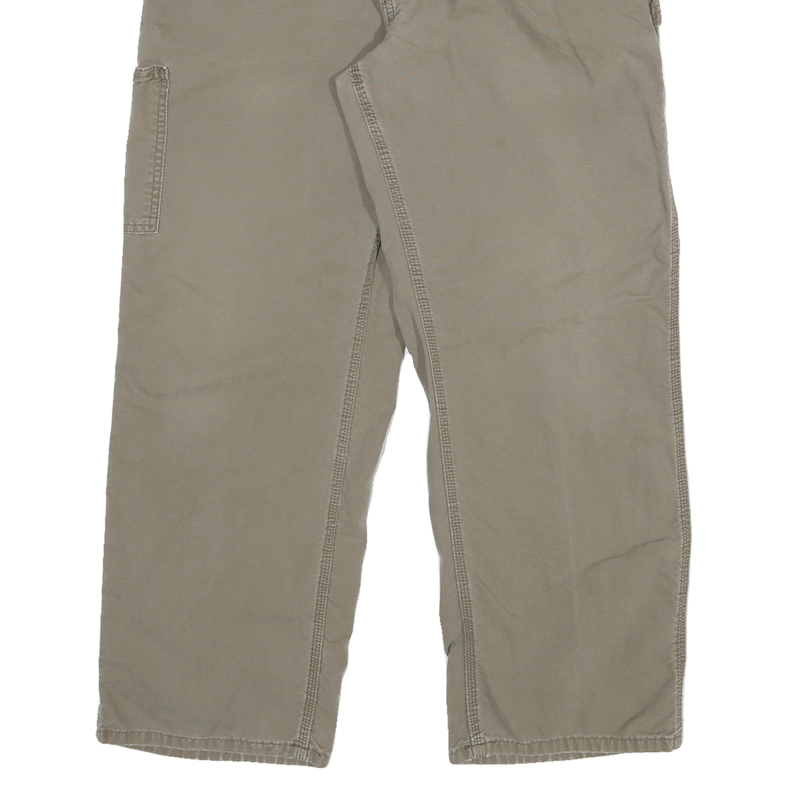 CARHARTT Mens Relaxed Jeans Beige Cotton Blend W32 L27 Workwear Durable Zip Fly