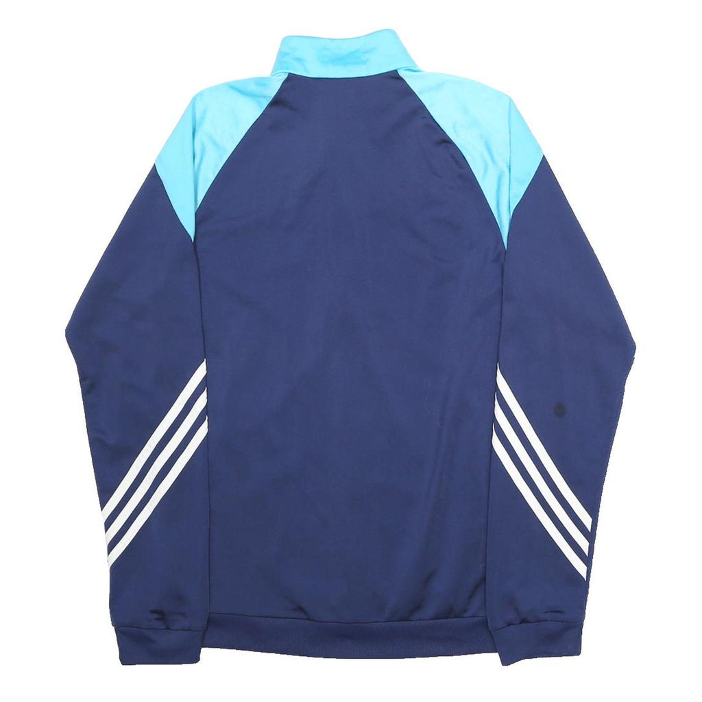 ADIDAS Mens Navy Blue & Light Blue Track Jacket S Polyester Zip Sportswear