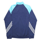 ADIDAS Mens Navy Blue & Light Blue Track Jacket S Polyester Zip Sportswear