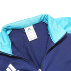 ADIDAS Mens Navy Blue & Light Blue Track Jacket S Polyester Zip Sportswear