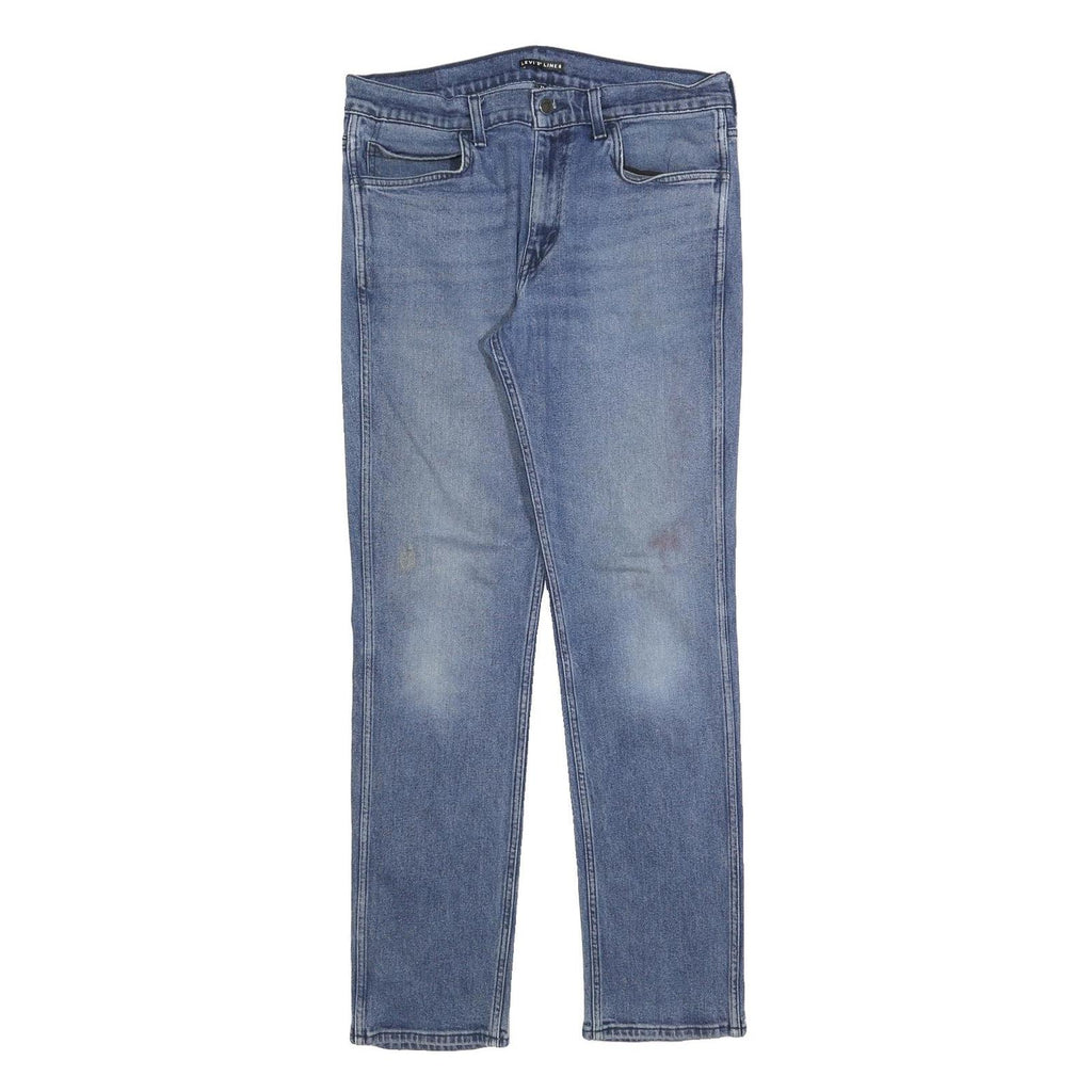 LEVI'S Mens Slim Blue Denim Jeans W33 L32 Classic Cotton Blend Zip Closure
