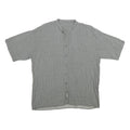 Mens Black & White Patterned Viscose Shirt 2XL Lightweight Button Up Summer Wear