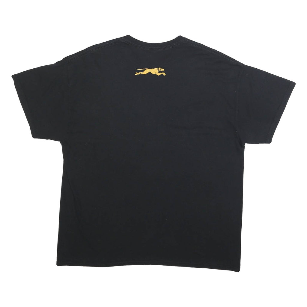 GILDAN Mens Black Carmel Scholar Athlete Graphic T-Shirt L Short Sleeve Crew