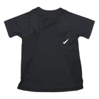 NIKE Womens Black Polyester Blend T-Shirt M Short Sleeve Crew Neck Athletic