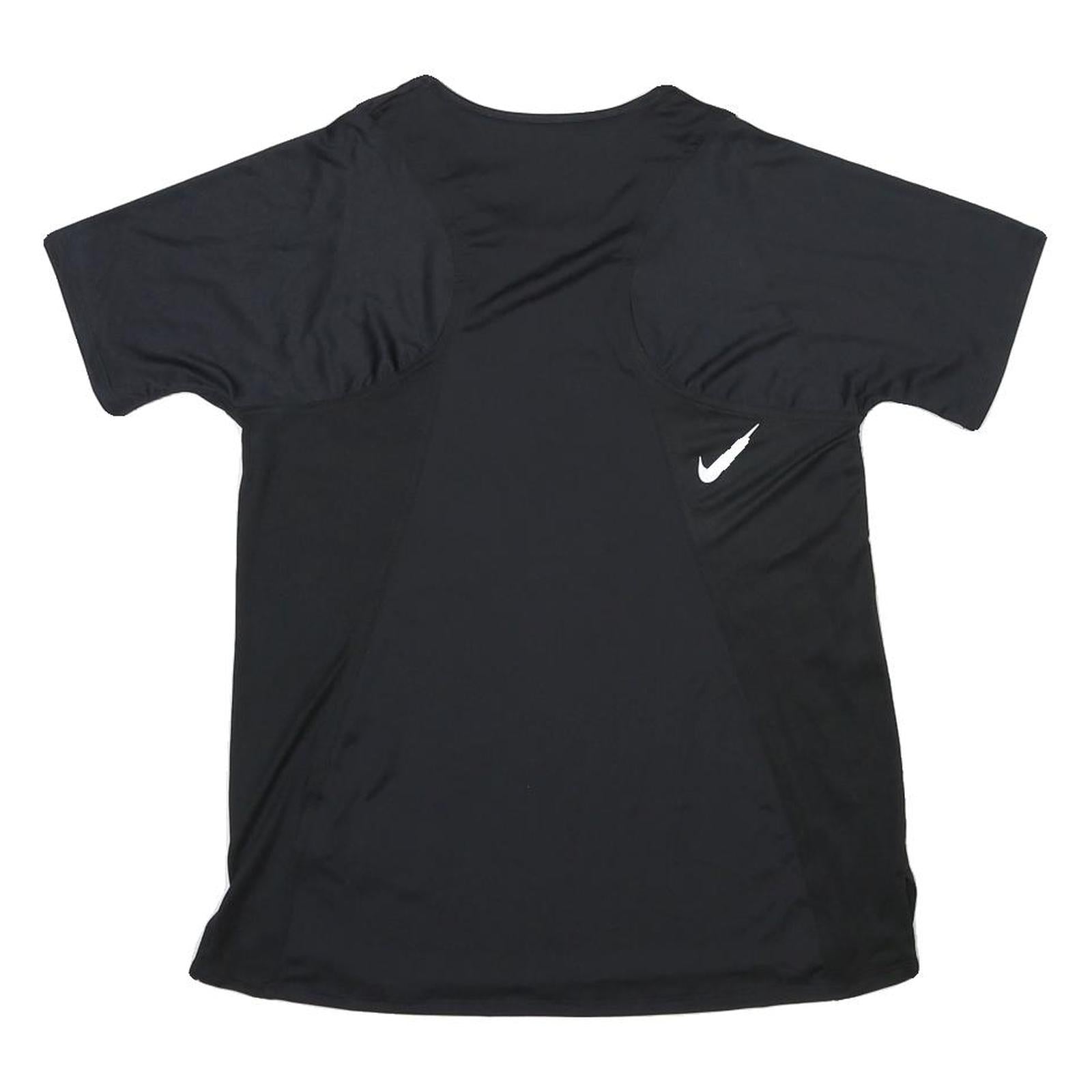 NIKE Womens Black Polyester Blend T-Shirt M Short Sleeve Crew Neck Athletic