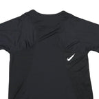 NIKE Womens Black Polyester Blend T-Shirt M Short Sleeve Crew Neck Athletic