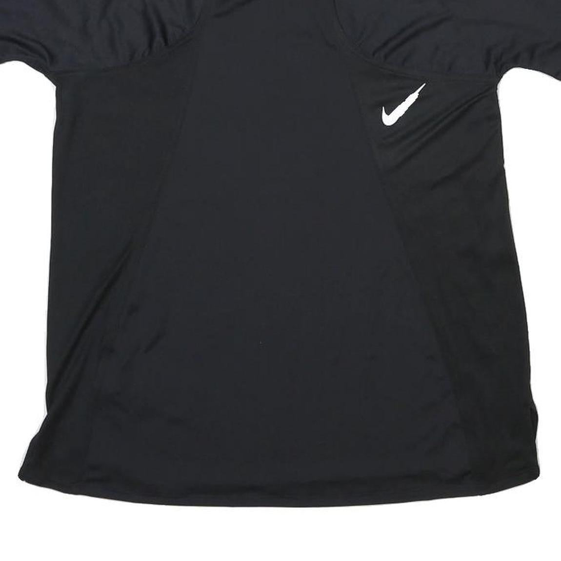 NIKE Womens Black Polyester Blend T-Shirt M Short Sleeve Crew Neck Athletic