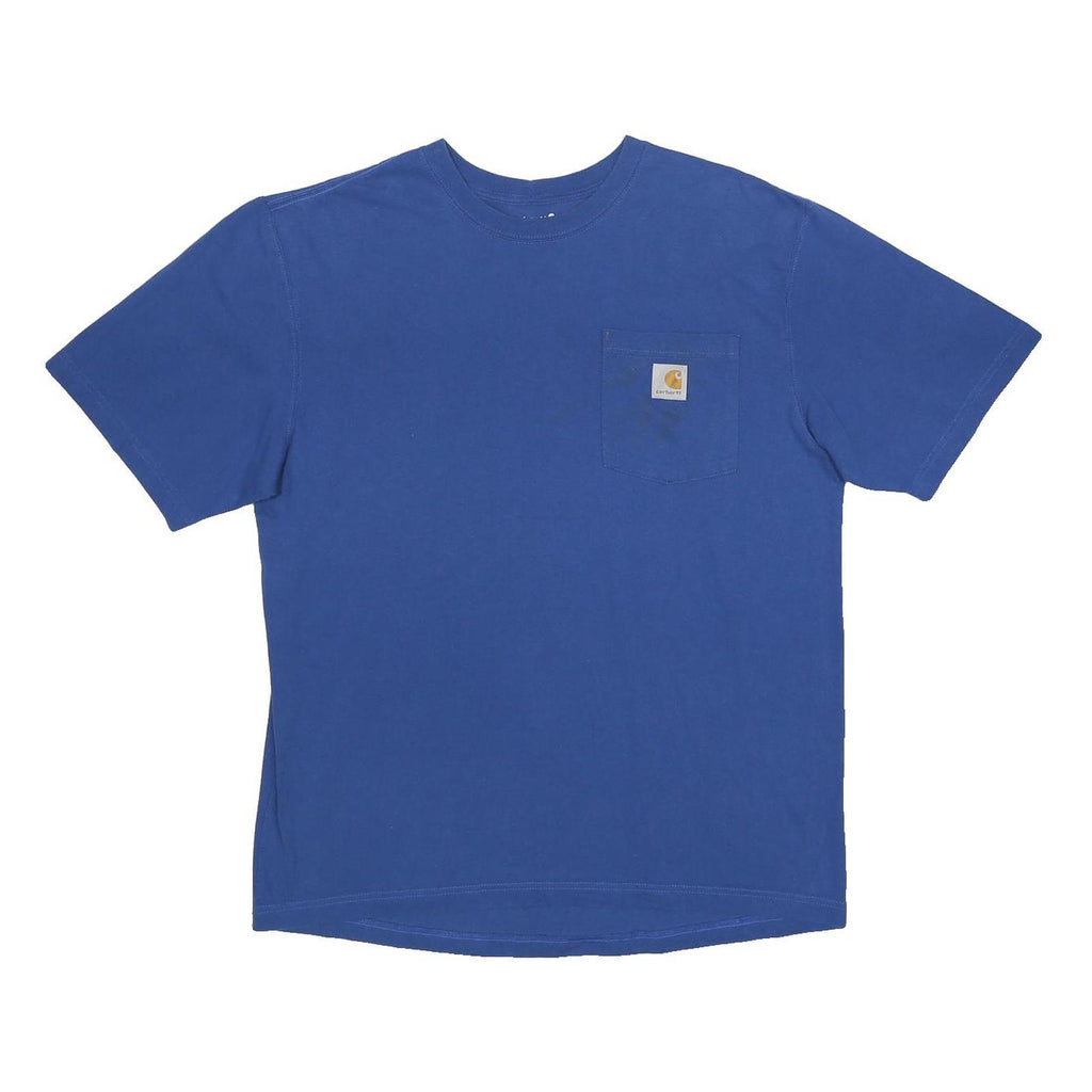 CARHARTT Mens Blue Workwear Graphic Pocket T-Shirt M Short Sleeve Crew Neck