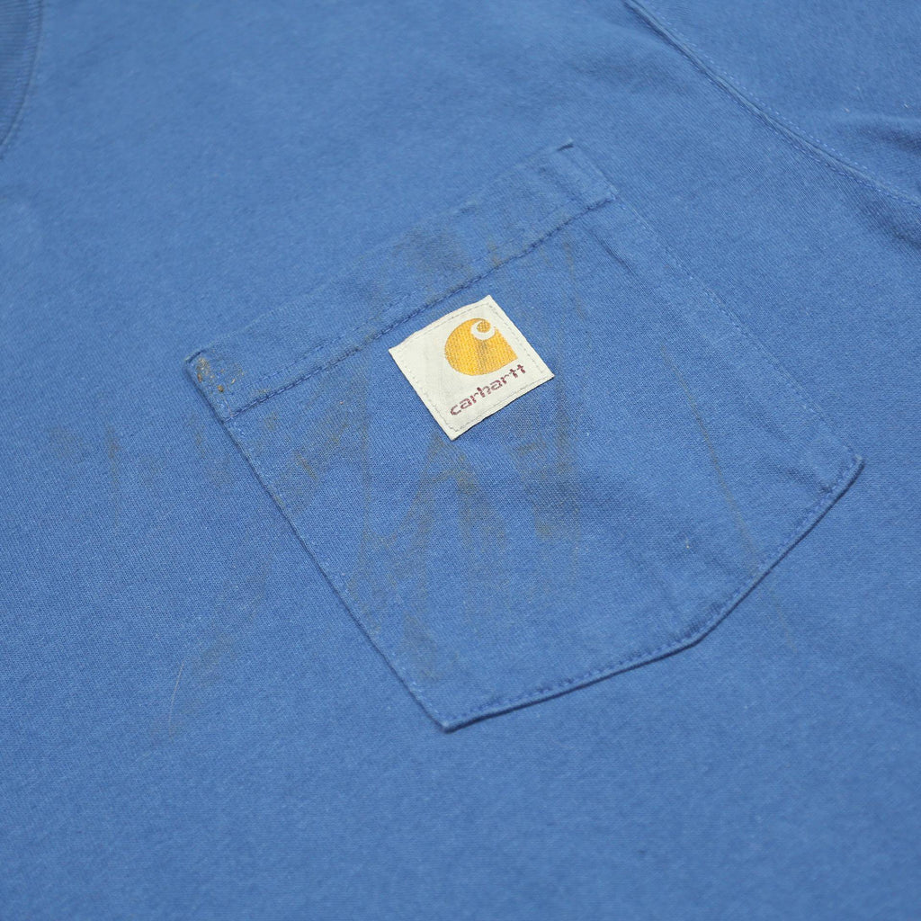 CARHARTT Mens Blue Workwear Graphic Pocket T-Shirt M Short Sleeve Crew Neck