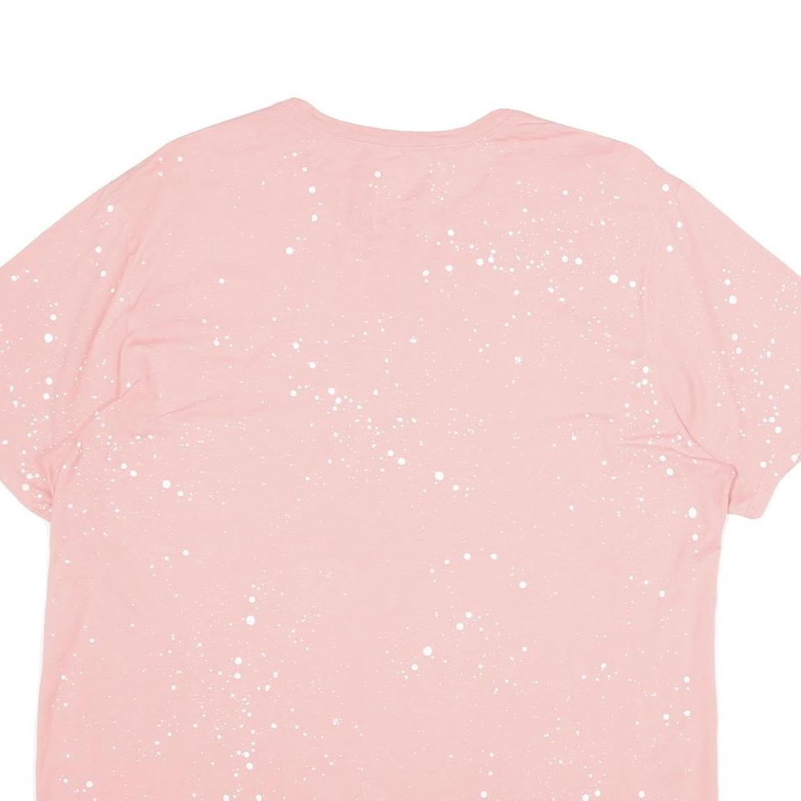 NIKE Womens Pink & White Graphic T-Shirt XL Short Sleeve Crew Neck