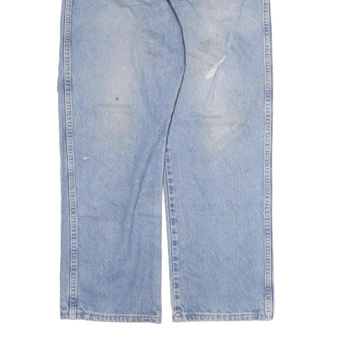 DICKIES Mens Regular Fit Blue Denim Jeans W35 L27 Classic Cotton Zip