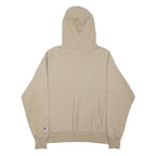 CHAMPION REVERSE WEAVE Mens Beige Pullover Hoodie M Cotton Blend Classic Style