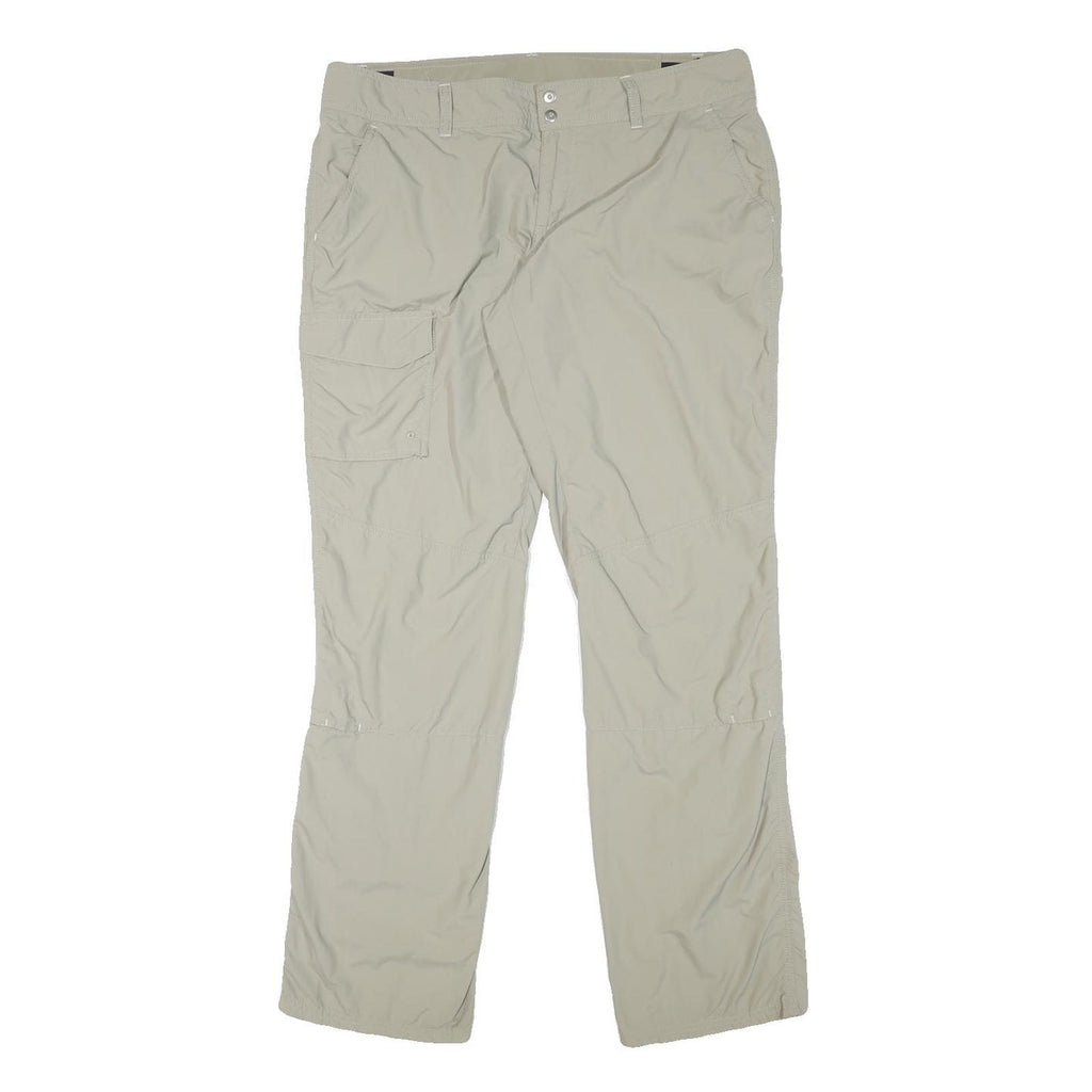 COLUMBIA Womens Beige Polyester Blend Regular Straight Trousers W35 L32 Outdoor